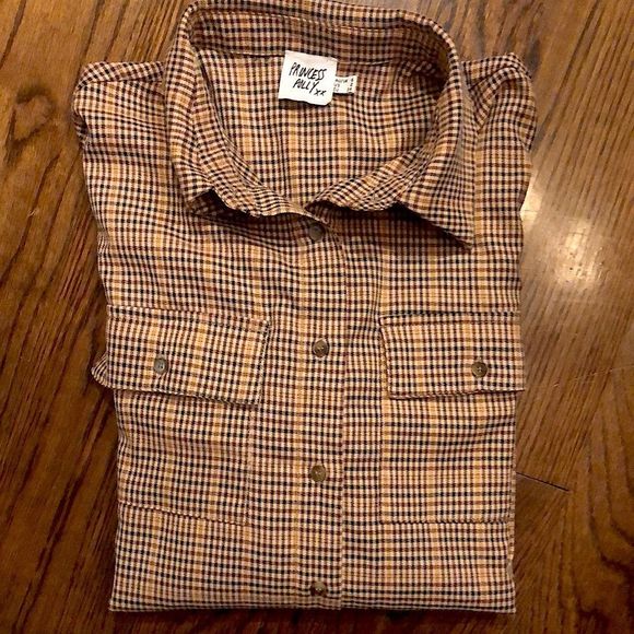 PRINCESS POLLY Women’s Brown Check Tailored Blouse Sz Small - Picture 2 of 9